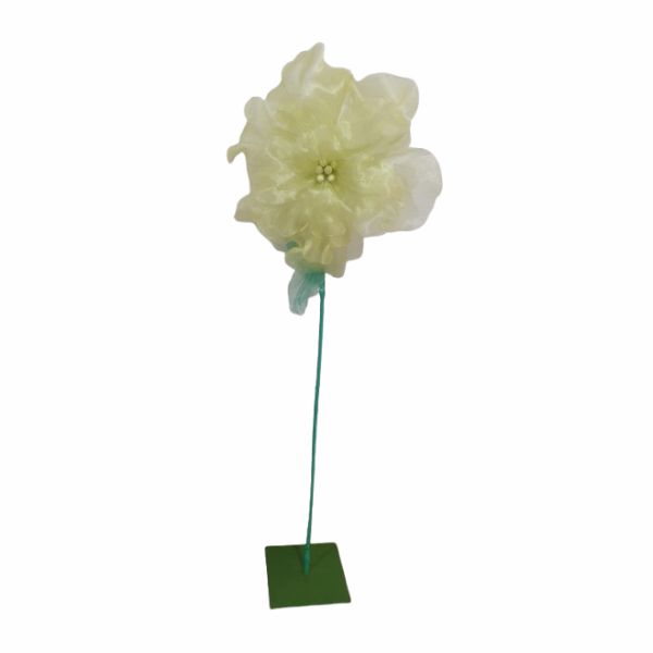 Flor Organza Amarela